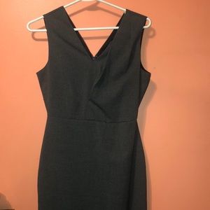 Charcoal gray business casual dress